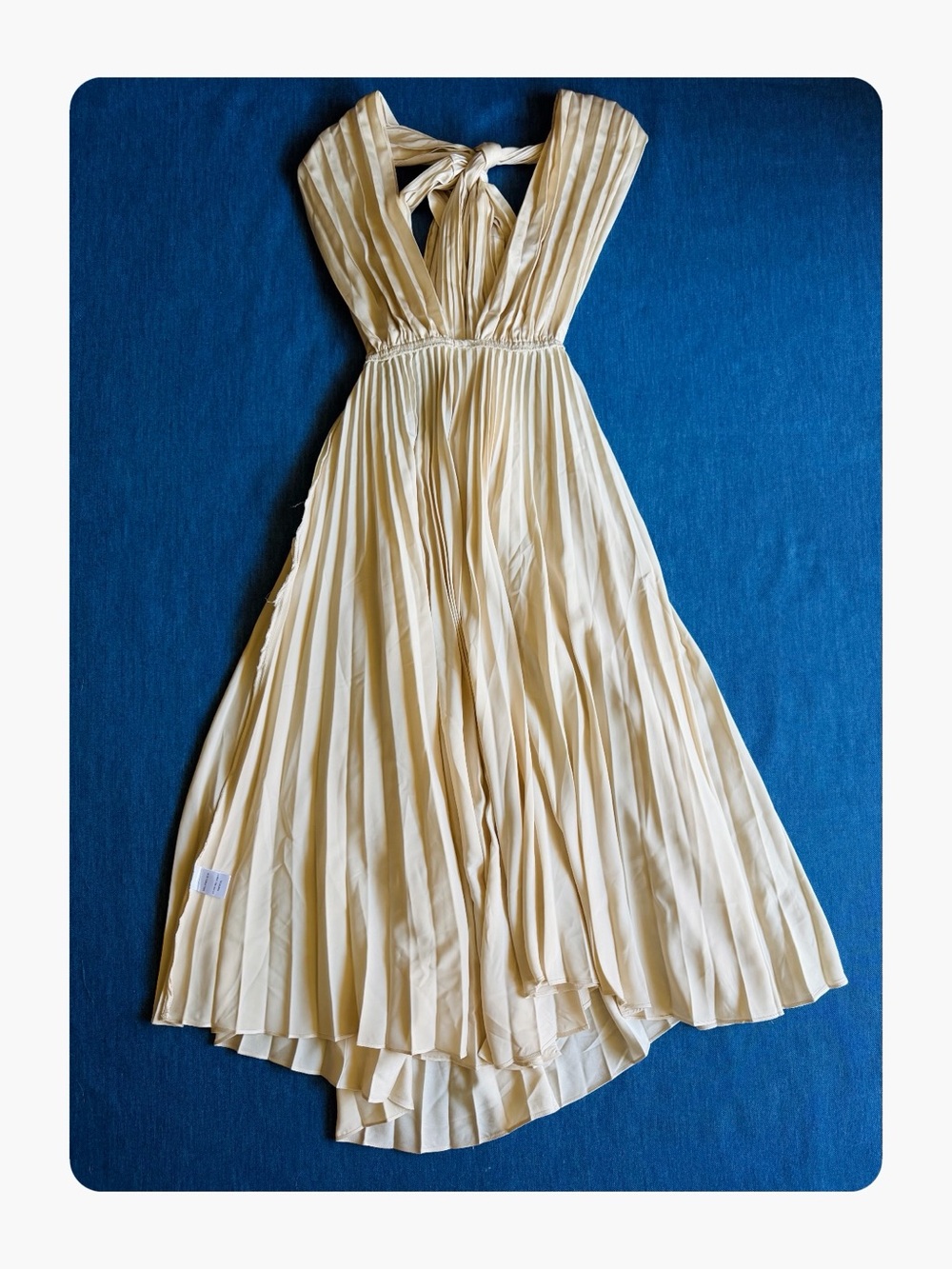 ★ Hello Molly Prime Asset Pleated Midi Gown Dress Champagne 8 ★ - Picture 12 of 17